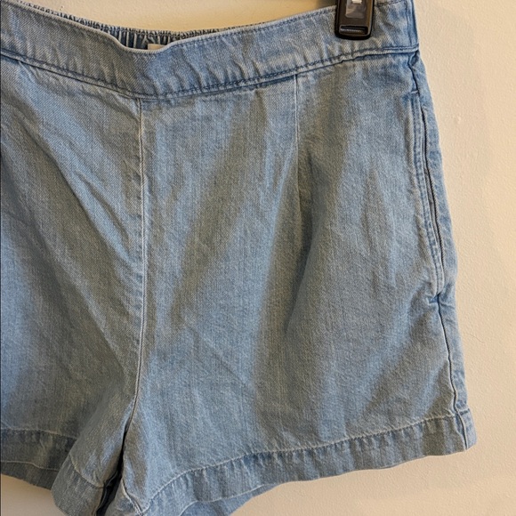 Madewell Denim Easy Jean Pull-on Jean Shorts Flat Front High Rise Retro Medium - Picture 3 of 6